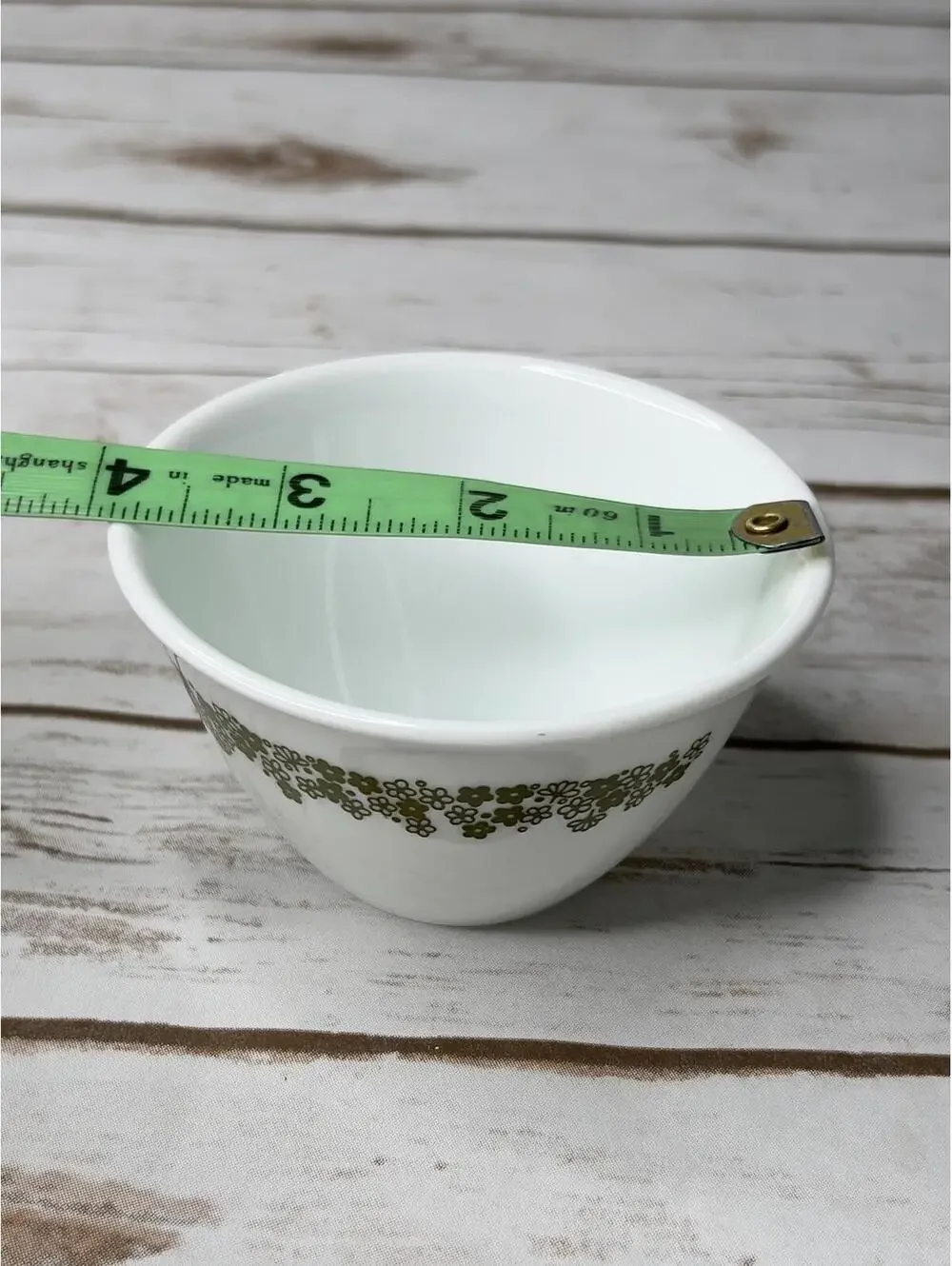 Corelle Vintage Green Floral Patterned Handless Cup/Mug‎